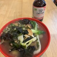 ramen vegano  at Ecoasia Market in Madrid