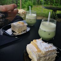 Best kremšnitq in Slovenia at Tavci Kuhna in Lesce