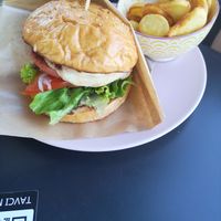 Burger with "steak" and "cheese" at Tavci Kuhna in Lesce
