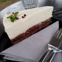 Mint and chocolate cake at Tavci Kuhna in Lesce