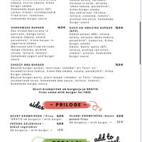 menu card  at Tavci Kuhna in Lesce