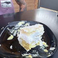 Half eaten Kremsnita  at Tavci Kuhna in Lesce