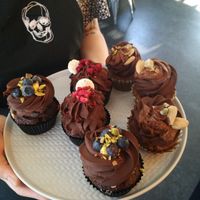 Chocolate muffins local and home made, vegan at Tavci Kuhna in Lesce