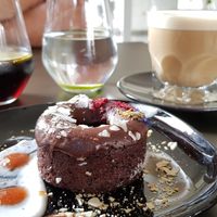 Donut & iced Coffee at Tavci Kuhna in Lesce