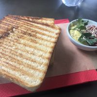 vegan cheese toast at Tavci Kuhna in Lesce