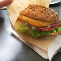 "chicken" sandwich  at Tavci Kuhna in Lesce