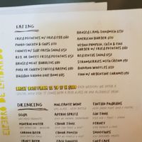 Menu at ElPerro de Lombardo in Mendoza