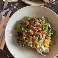 Spicy mango avocado bread   at Cafe Drechsler in Vienna