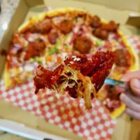 The inside of a tender Sweet Chili Cauliflower at The Pizza Castle and Indian Curry in Vancouver