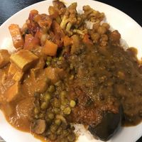 A selection from the buffet, only cost me $11 at The Pizza Castle and Indian Curry in Vancouver