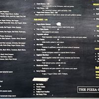 Menu at The Pizza Castle and Indian Curry in Vancouver