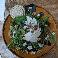 Walnut, pear and veganzola salad!  at Supplant Foods  in North London