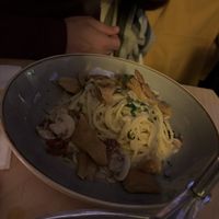 Kentucky - vegan yogurt, vegan chicken and a lot of garlic - loved it too  at Spaghetti Factory in Zurich