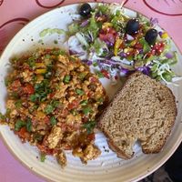 Tofu scramble  at Mandala Cafe in Agonda