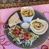 Hummus platter  at Mandala Cafe in Agonda
