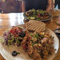 Scrambled tofu at Mandala Cafe in Agonda