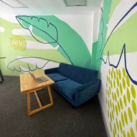 Upstairs mural! at MIXT in San Jose