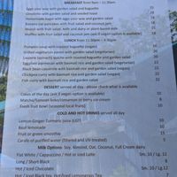 Menu as of November 2024 at Tiapapata Art Centre in Apia