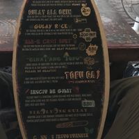 Veggie menu at Verde Rekado in Coron