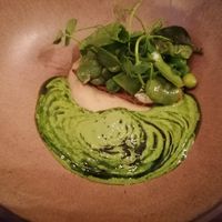 Fresh peas at Arkhe in Lisbon