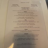 Menu at Arkhe in Lisbon
