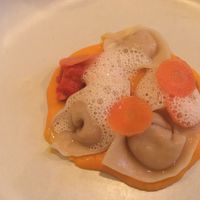 Pasta with kimchi filling at Arkhe in Lisbon