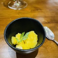 Granita palate cleanser  at Arkhe in Lisbon