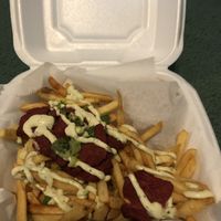 Vegan kimchi fries at Banh Mi Brothers in Charlotte