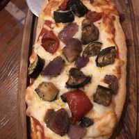 Vegan flatbread   at Brinkburn St Brewery in Newcastle Upon Tyne