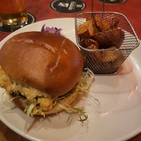 Cajun mac n cheese burger. at Brinkburn St Brewery in Newcastle Upon Tyne