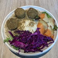 Falafel bowl at Grazegrind in Brisbane
