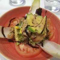 1r plato del menú vegano at La Parada de Bilbao in Bilbao