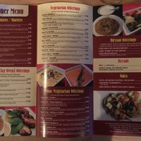 Menu at Zaika in Castle Rock