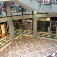 The front door looking down from the ground floor of the millennium centre at Zdrawo Slatko in Belgrade