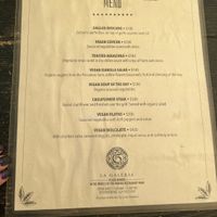 Menu as of August 19 2022  at La Galeria in Cabo San Lucas