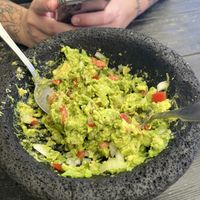 Guacamole made on the table   at La Galeria in Cabo San Lucas