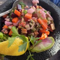 Vegan ceviche  at La Galeria in Cabo San Lucas
