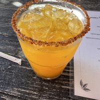 Passion fruit margarita   at La Galeria in Cabo San Lucas