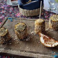 Street corn  at La Galeria in Cabo San Lucas