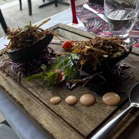 Roasted avocado  at La Galeria in Cabo San Lucas