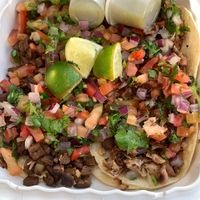 Vegan carnitas tacos

 at Just Vegana in Fontana