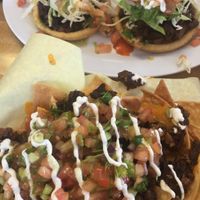 Nachos and sopes at Just Vegana in Fontana