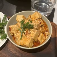 Spicy tofu with Sichuan peppers   at Lao Lao in Stockholm