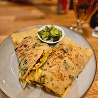 Spicy tofu crepes at Lao Lao in Stockholm