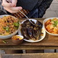 Glass noodles, eggplant and tofu. at Lao Lao in Stockholm