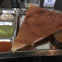 Dosa - look how sad it looks. You almost feel sorry for it.   at Saravanaa Bhavan - Sankt Eriksgatan in Stockholm