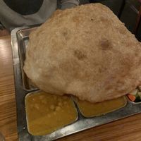 Huge Channa Batura  at Saravanaa Bhavan - Sankt Eriksgatan in Stockholm