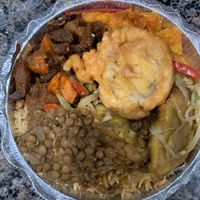 Platter with “ribs” and other vegan goodness!!  at Nyack Main Essentials in Nyack