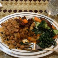 BBQ Ribs, Spanish Chikn, rice, beans, greens, and veggies  at Nyack Main Essentials in Nyack