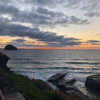 Sunset at Trebarwith Strand  at Michael House in Tintagel